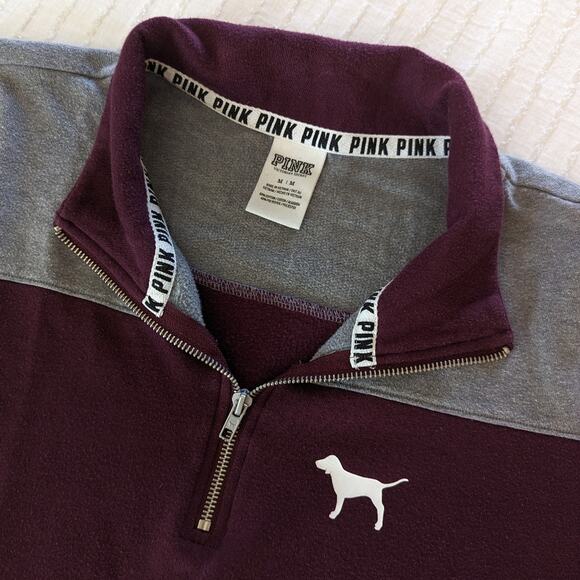 VS Pink Sweater Burgandy size Medium - Picture 4 of 5